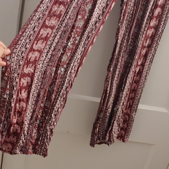 Boho flowy tribal elephant print pants - Picture 4 of 8